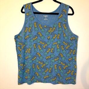 Goodfellow & Co. Blue Tank Top with Pineapples.  A6